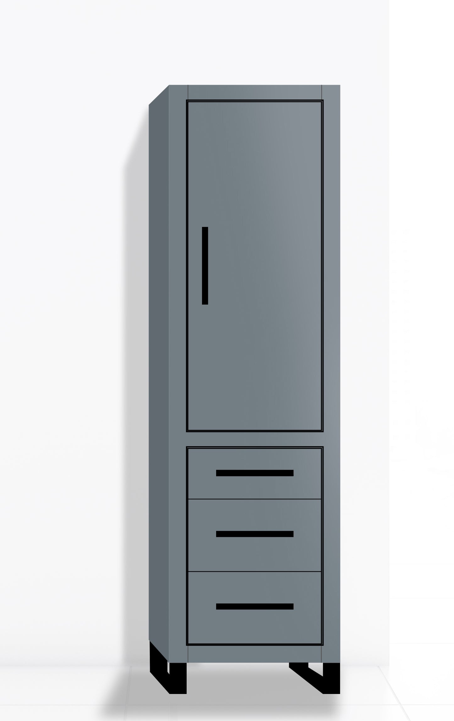 Estate 20"W x 18"D x 76"H Free Standing Linen Cabinet R Hinged