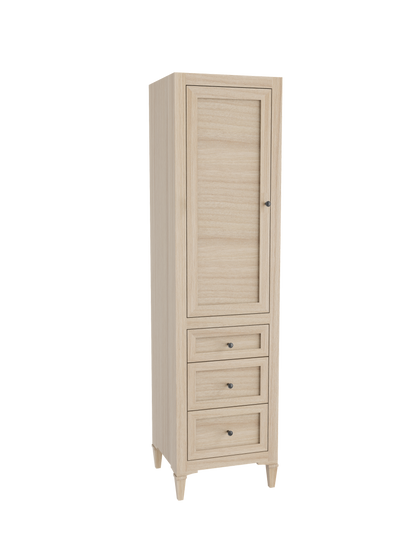 Heirloom 20"W x 18"D x 76"H Free Standing Linen Cabinet L Hinged