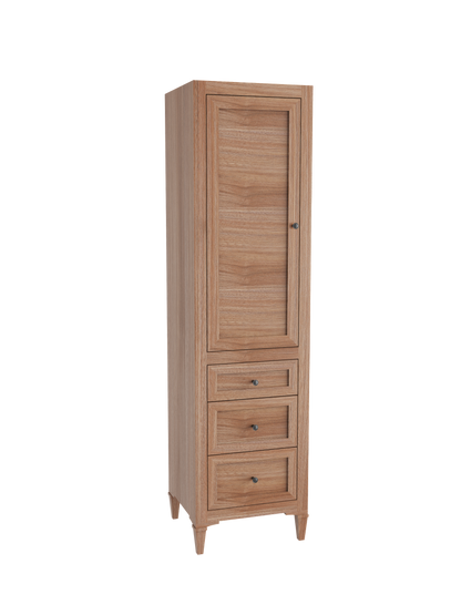Heirloom 20"W x 18"D x 76"H Free Standing Linen Cabinet L Hinged
