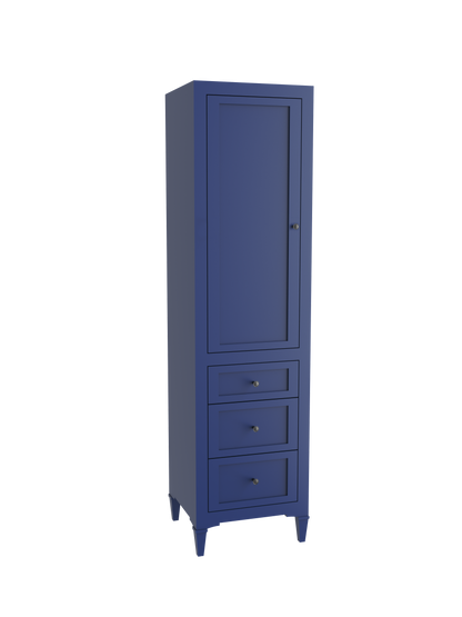 Heirloom 20"W x 18"D x 76"H Free Standing Linen Cabinet L Hinged