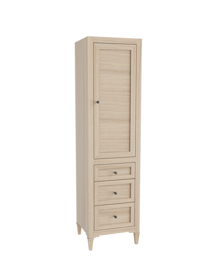 Heirloom 20"W x 18"D x 76"H Free Standing Linen Cabinet L Hinged