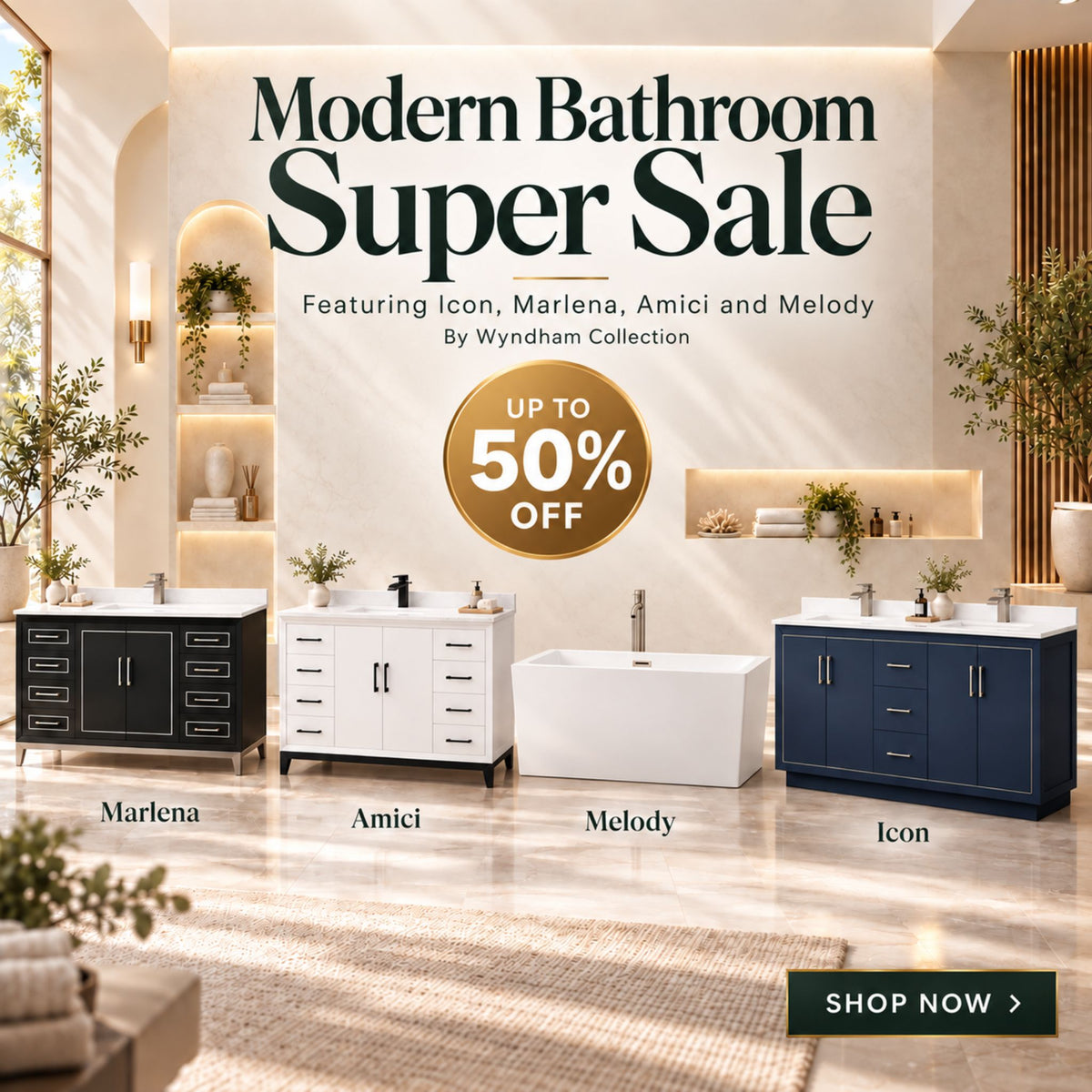 Vanity Super Sale - Up to 50% Off