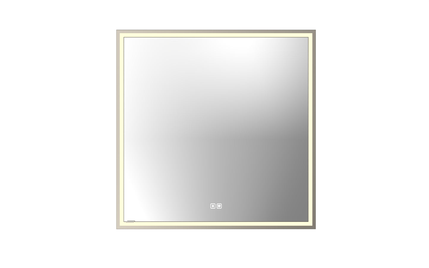 Illusion Lighted Mirrored Cabinet, Recessed Mount, 2700/3000/4000K Temperature, Deffoger, Dimmable, Three-direction Light Diffuser