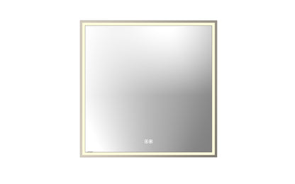 Illusion Lighted Mirrored Cabinet, Recessed Mount, 2700/3000/4000K Temperature, Deffoger, Dimmable, Three-direction Light Diffuser