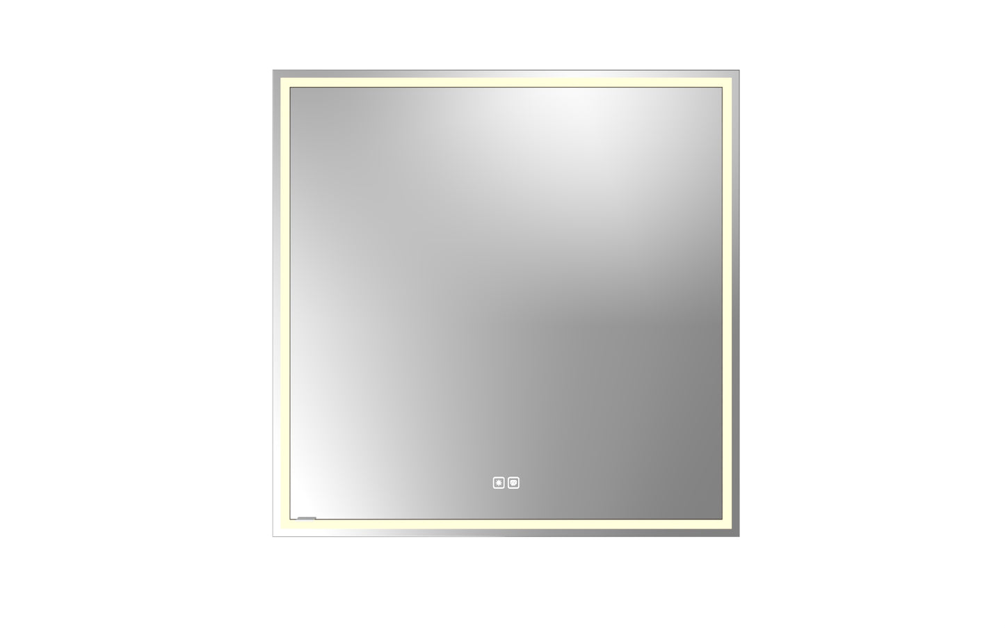 Illusion Lighted Mirrored Cabinet, Recessed Mount, 2700/3000/4000K Temperature, Deffoger, Dimmable, Three-direction Light Diffuser
