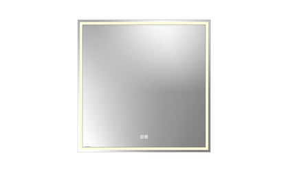 Illusion Lighted Mirrored Cabinet, Recessed Mount, 2700/3000/4000K Temperature, Deffoger, Dimmable, Three-direction Light Diffuser