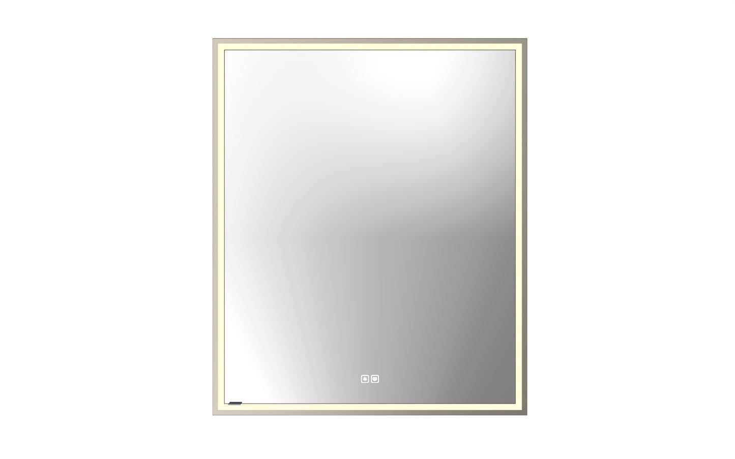 Illusion Lighted Mirrored Cabinet, Recessed Mount, 2700/3000/4000K Temperature, Deffoger, Dimmable, Three-direction Light Diffuser