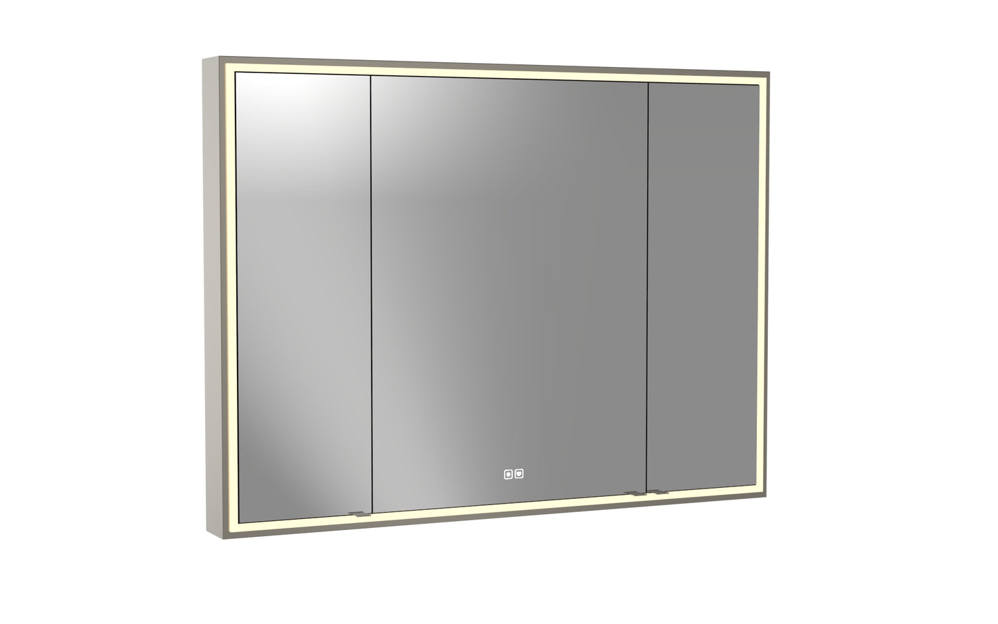 Pioneer Lighted Mirrored Cabinet, Surface Mount, 2700/3000/4000K Temperature, Deffoger, Dimmable, Three-direction Light Diffuser