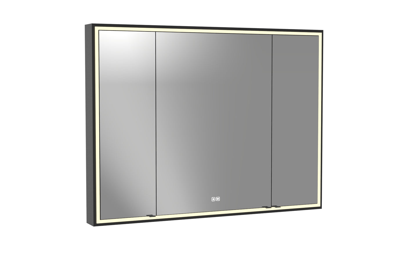 Pioneer Lighted Mirrored Cabinet, Surface Mount, 2700/3000/4000K Temperature, Deffoger, Dimmable, Three-direction Light Diffuser