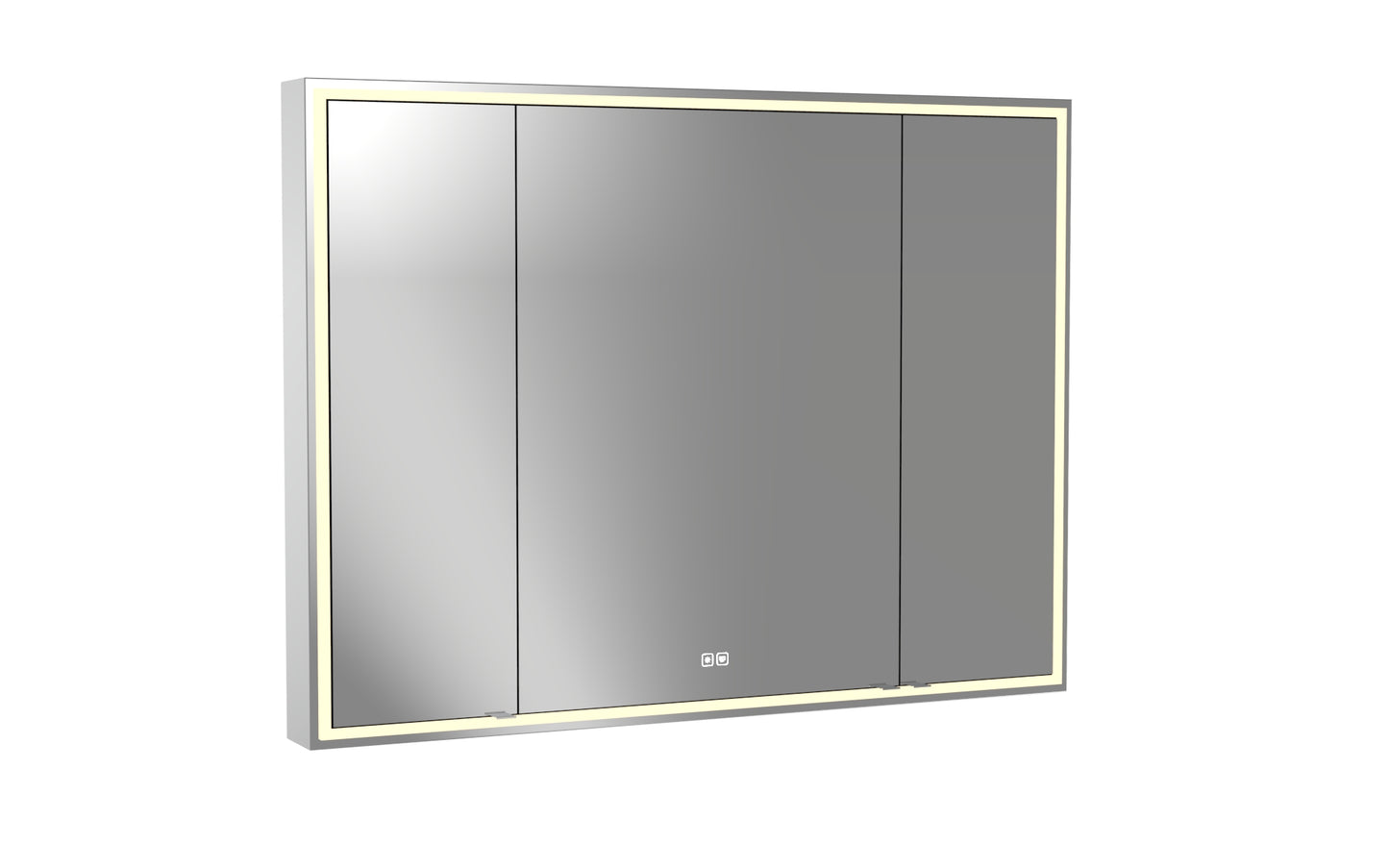 Pioneer Lighted Mirrored Cabinet, Surface Mount, 2700/3000/4000K Temperature, Deffoger, Dimmable, Three-direction Light Diffuser