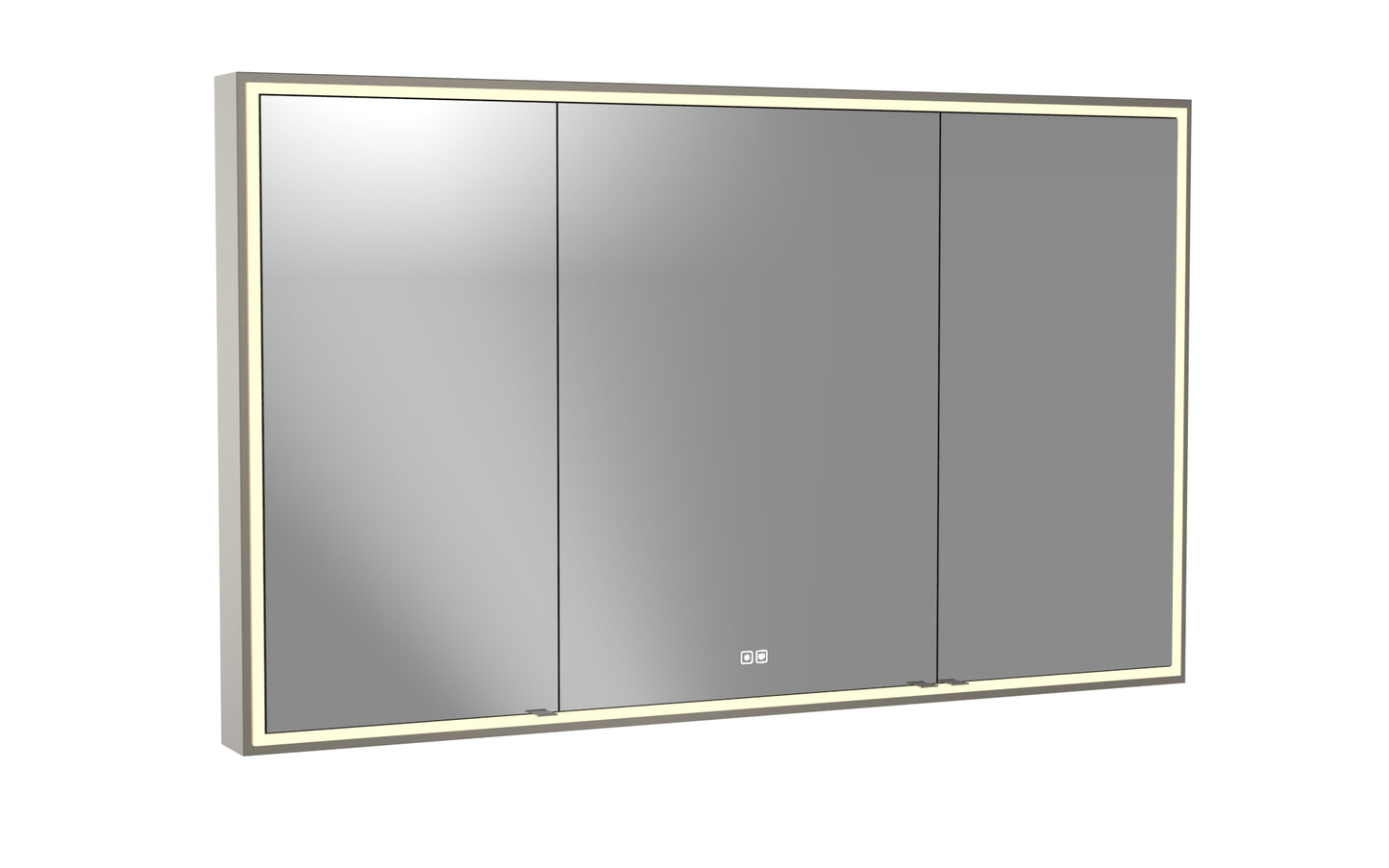 Pioneer Lighted Mirrored Cabinet, Surface Mount, 2700/3000/4000K Temperature, Deffoger, Dimmable, Three-direction Light Diffuser