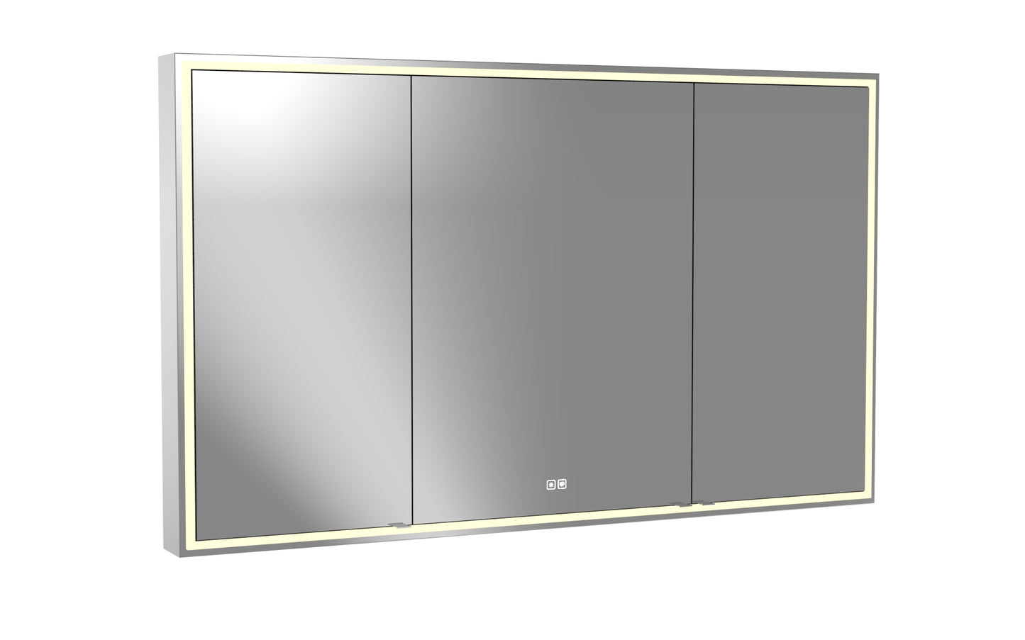 Pioneer Lighted Mirrored Cabinet, Surface Mount, 2700/3000/4000K Temperature, Deffoger, Dimmable, Three-direction Light Diffuser