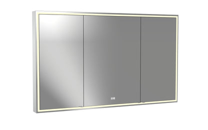 Pioneer Lighted Mirrored Cabinet, Surface Mount, 2700/3000/4000K Temperature, Deffoger, Dimmable, Three-direction Light Diffuser