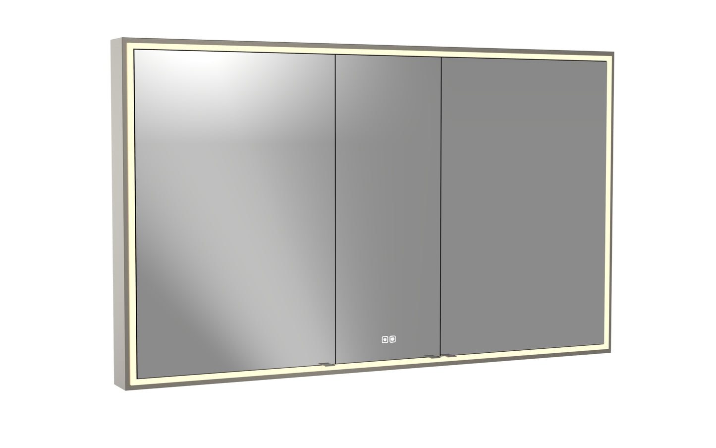 Pioneer Lighted Mirrored Cabinet, Surface Mount, 2700/3000/4000K Temperature, Deffoger, Dimmable, Three-direction Light Diffuser