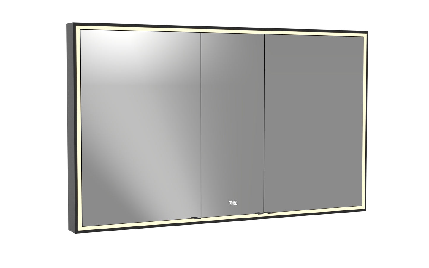 Pioneer Lighted Mirrored Cabinet, Surface Mount, 2700/3000/4000K Temperature, Deffoger, Dimmable, Three-direction Light Diffuser