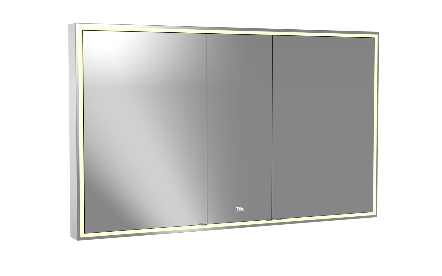 Pioneer Lighted Mirrored Cabinet, Surface Mount, 2700/3000/4000K Temperature, Deffoger, Dimmable, Three-direction Light Diffuser