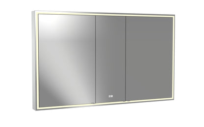 Pioneer Lighted Mirrored Cabinet, Surface Mount, 2700/3000/4000K Temperature, Deffoger, Dimmable, Three-direction Light Diffuser