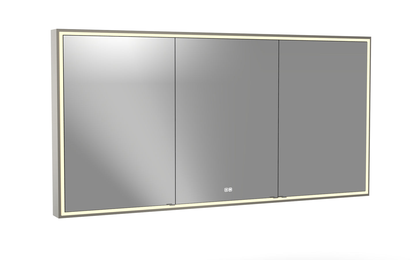 Pioneer Lighted Mirrored Cabinet, Surface Mount, 2700/3000/4000K Temperature, Deffoger, Dimmable, Three-direction Light Diffuser