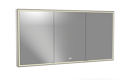Pioneer Lighted Mirrored Cabinet, Surface Mount, 2700/3000/4000K Temperature, Deffoger, Dimmable, Three-direction Light Diffuser