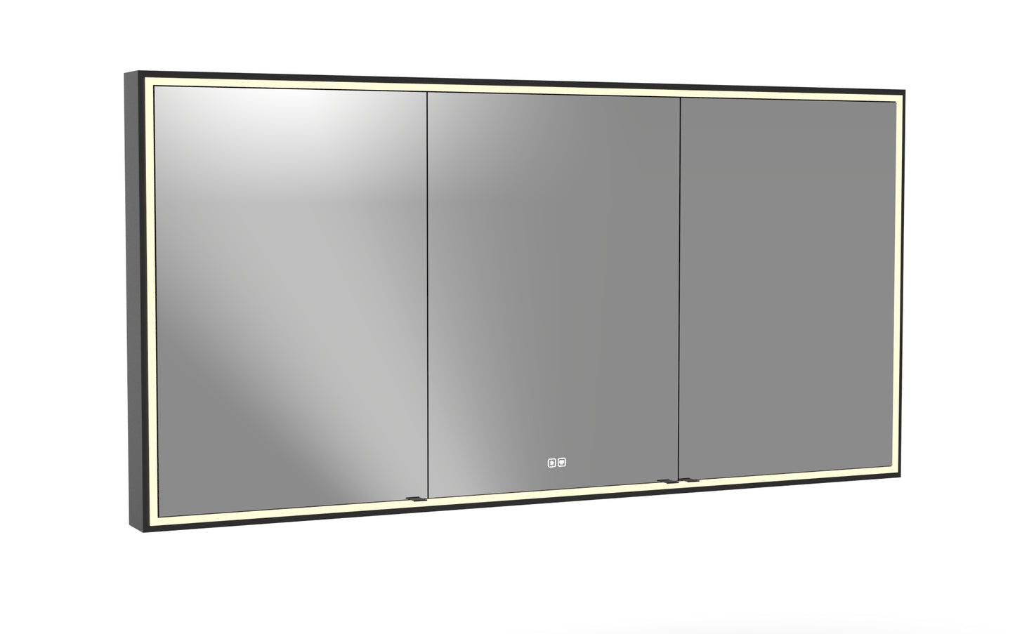 Pioneer Lighted Mirrored Cabinet, Surface Mount, 2700/3000/4000K Temperature, Deffoger, Dimmable, Three-direction Light Diffuser