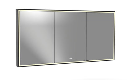 Pioneer Lighted Mirrored Cabinet, Surface Mount, 2700/3000/4000K Temperature, Deffoger, Dimmable, Three-direction Light Diffuser