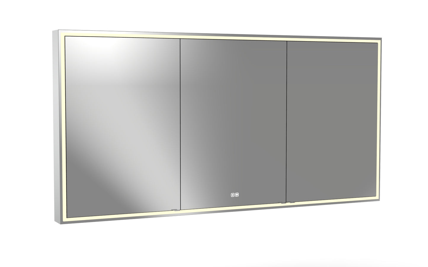 Pioneer Lighted Mirrored Cabinet, Surface Mount, 2700/3000/4000K Temperature, Deffoger, Dimmable, Three-direction Light Diffuser