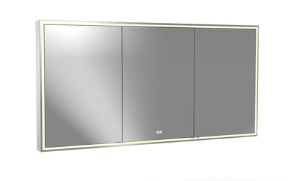 Pioneer Lighted Mirrored Cabinet, Surface Mount, 2700/3000/4000K Temperature, Deffoger, Dimmable, Three-direction Light Diffuser