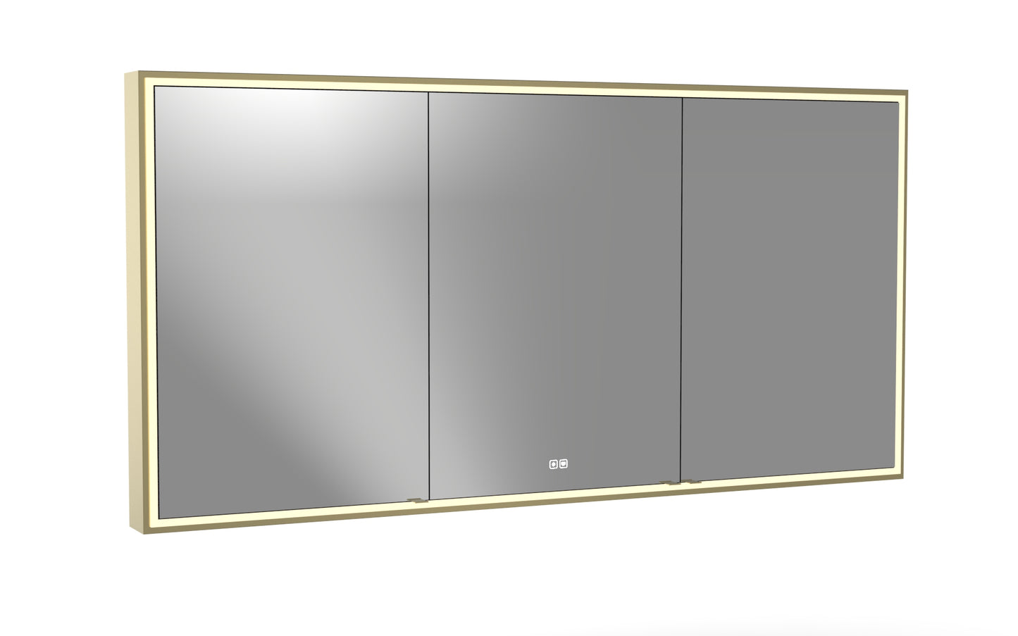 Pioneer Lighted Mirrored Cabinet, Surface Mount, 2700/3000/4000K Temperature, Deffoger, Dimmable, Three-direction Light Diffuser