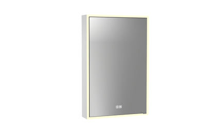 Vanguard Lighted Mirrored Cabinet, Surface Mount, 2700/3000/4000K Temperature, Deffoger, Dimmable, Three-direction Light Diffuser