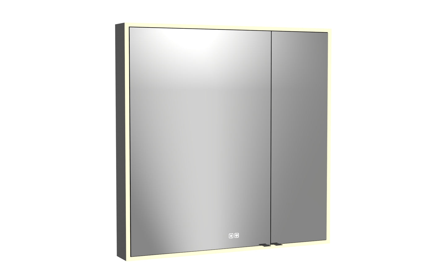 Vanguard Lighted Mirrored Cabinet, Surface Mount, 2700/3000/4000K Temperature, Deffoger, Dimmable, Three-direction Light Diffuser