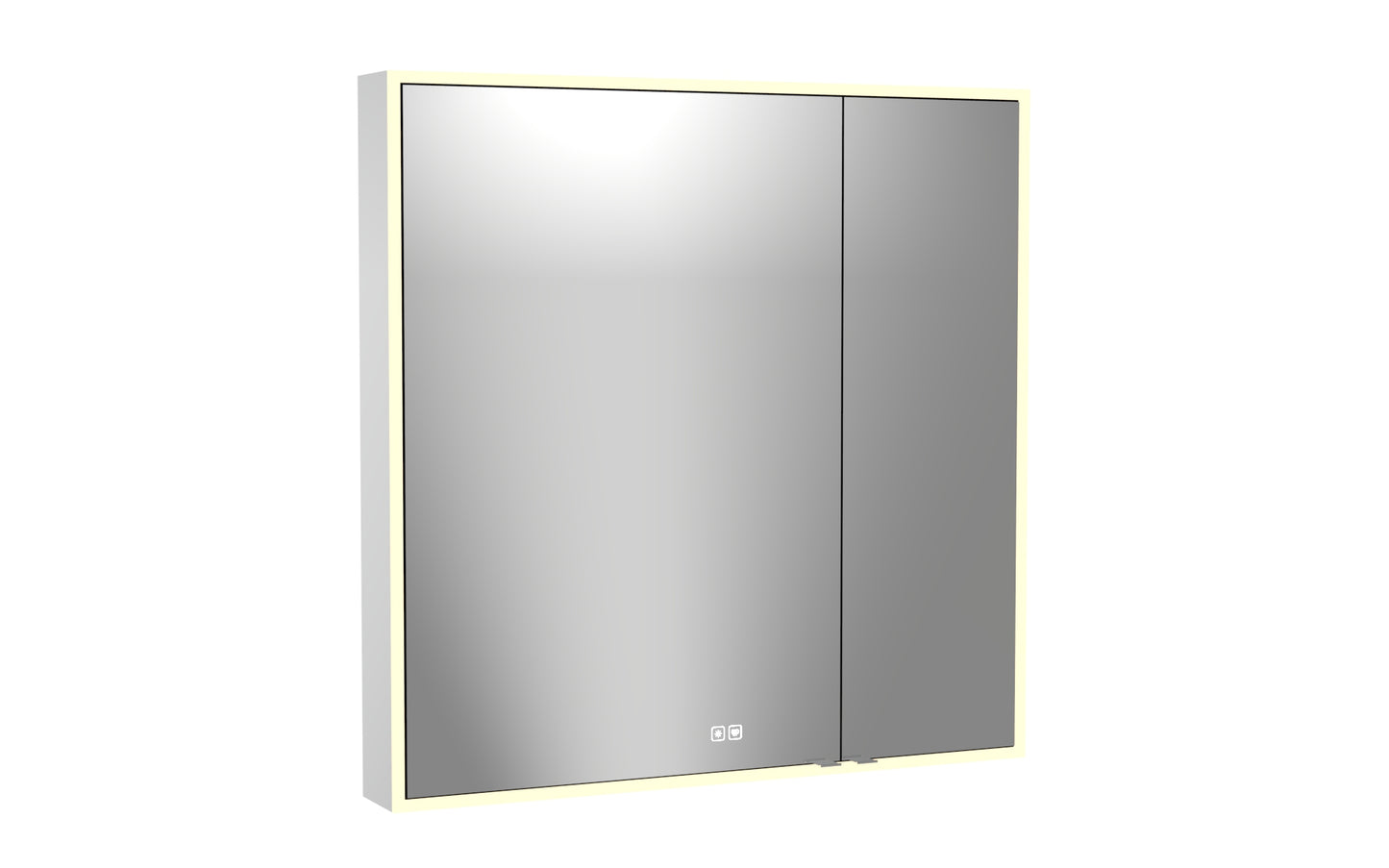 Vanguard Lighted Mirrored Cabinet, Surface Mount, 2700/3000/4000K Temperature, Deffoger, Dimmable, Three-direction Light Diffuser