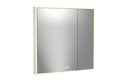 Vanguard Lighted Mirrored Cabinet, Surface Mount, 2700/3000/4000K Temperature, Deffoger, Dimmable, Three-direction Light Diffuser