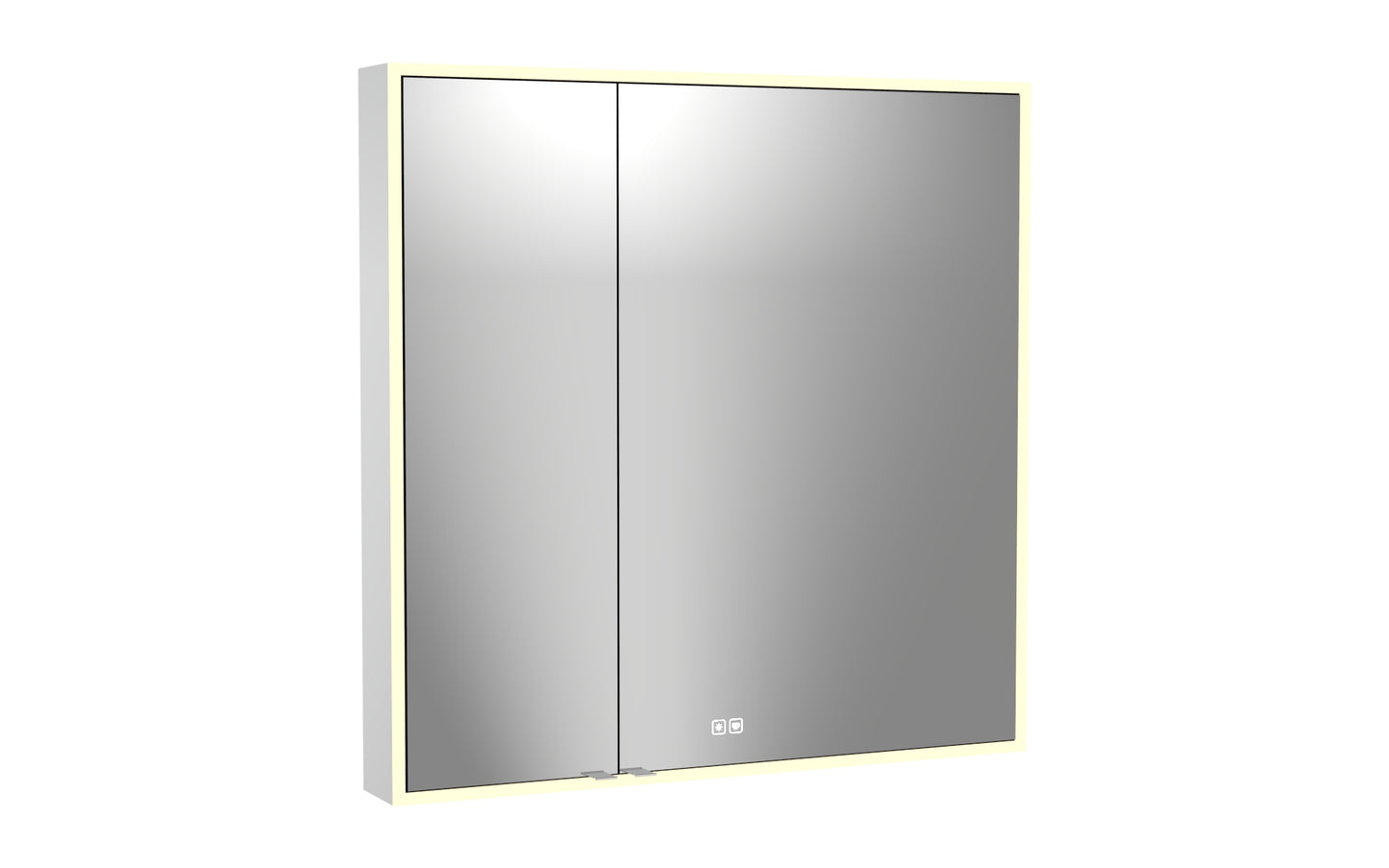 Vanguard Lighted Mirrored Cabinet, Surface Mount, 2700/3000/4000K Temperature, Deffoger, Dimmable, Three-direction Light Diffuser