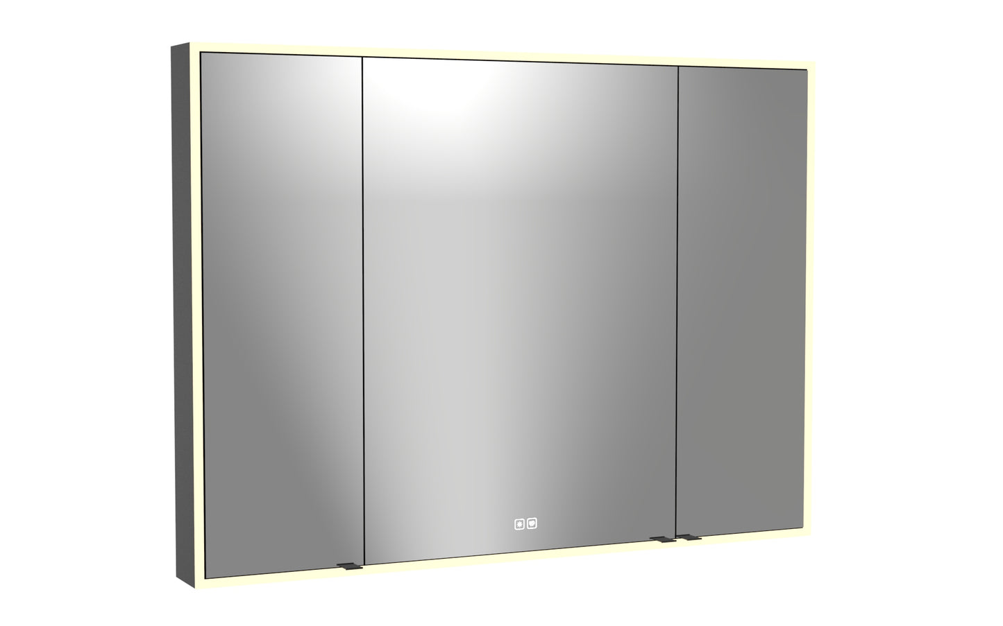Vanguard Lighted Mirrored Cabinet, Surface Mount, 2700/3000/4000K Temperature, Deffoger, Dimmable, Three-direction Light Diffuser