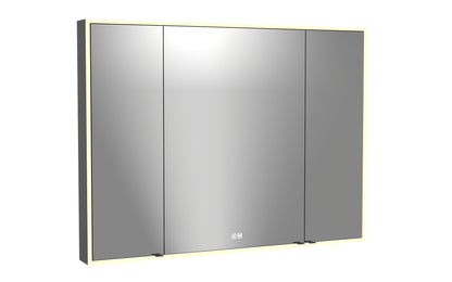 Vanguard Lighted Mirrored Cabinet, Surface Mount, 2700/3000/4000K Temperature, Deffoger, Dimmable, Three-direction Light Diffuser