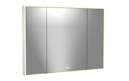 Vanguard Lighted Mirrored Cabinet, Surface Mount, 2700/3000/4000K Temperature, Deffoger, Dimmable, Three-direction Light Diffuser