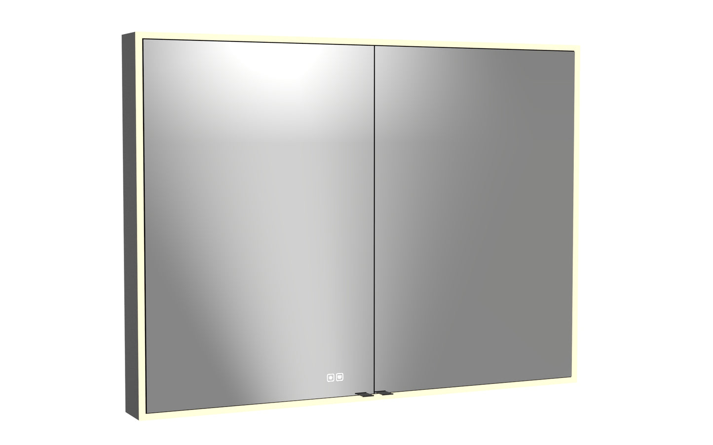 Vanguard Lighted Mirrored Cabinet, Surface Mount, 2700/3000/4000K Temperature, Deffoger, Dimmable, Three-direction Light Diffuser