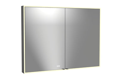 Vanguard Lighted Mirrored Cabinet, Surface Mount, 2700/3000/4000K Temperature, Deffoger, Dimmable, Three-direction Light Diffuser