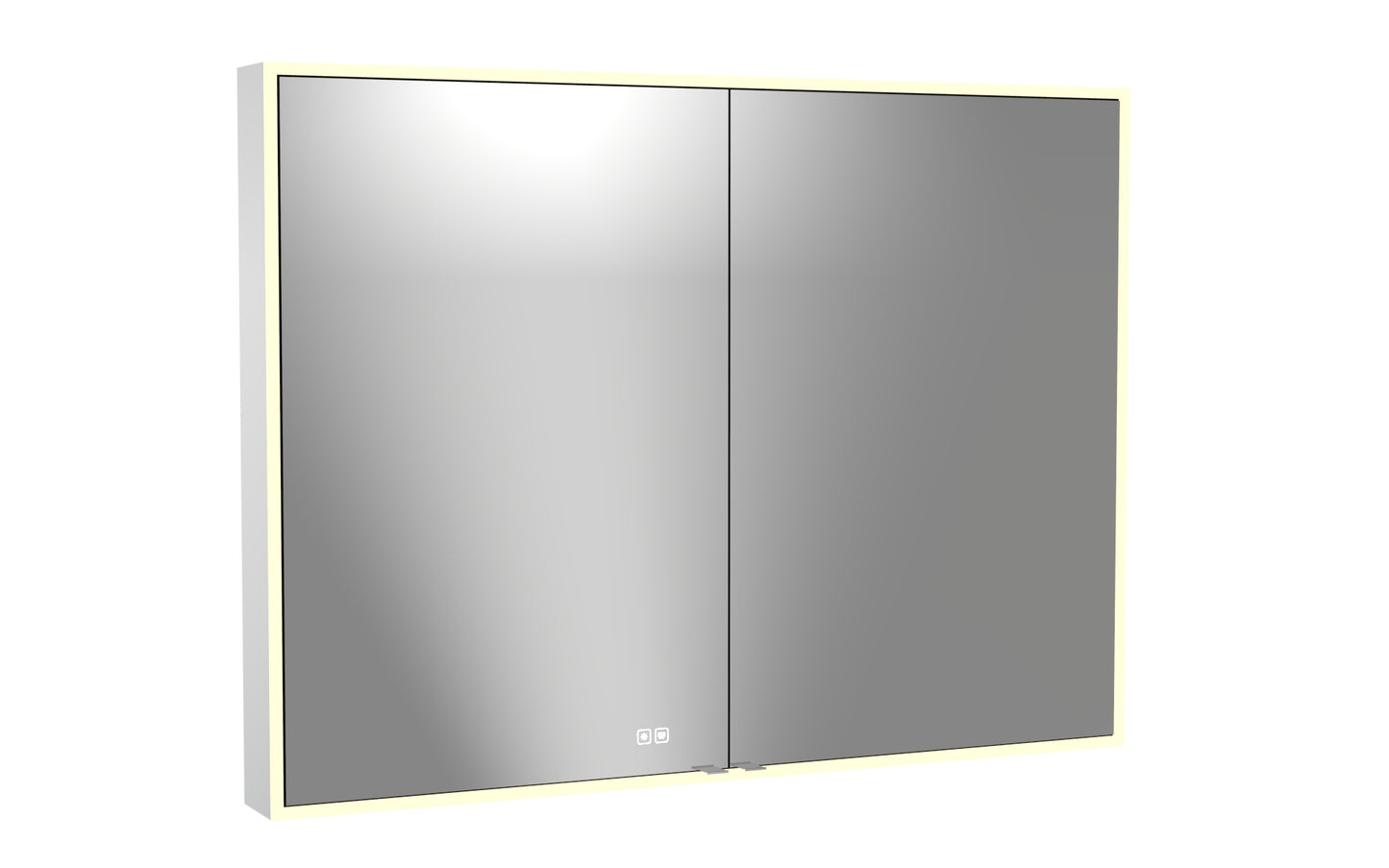 Vanguard Lighted Mirrored Cabinet, Surface Mount, 2700/3000/4000K Temperature, Deffoger, Dimmable, Three-direction Light Diffuser