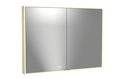 Vanguard Lighted Mirrored Cabinet, Surface Mount, 2700/3000/4000K Temperature, Deffoger, Dimmable, Three-direction Light Diffuser