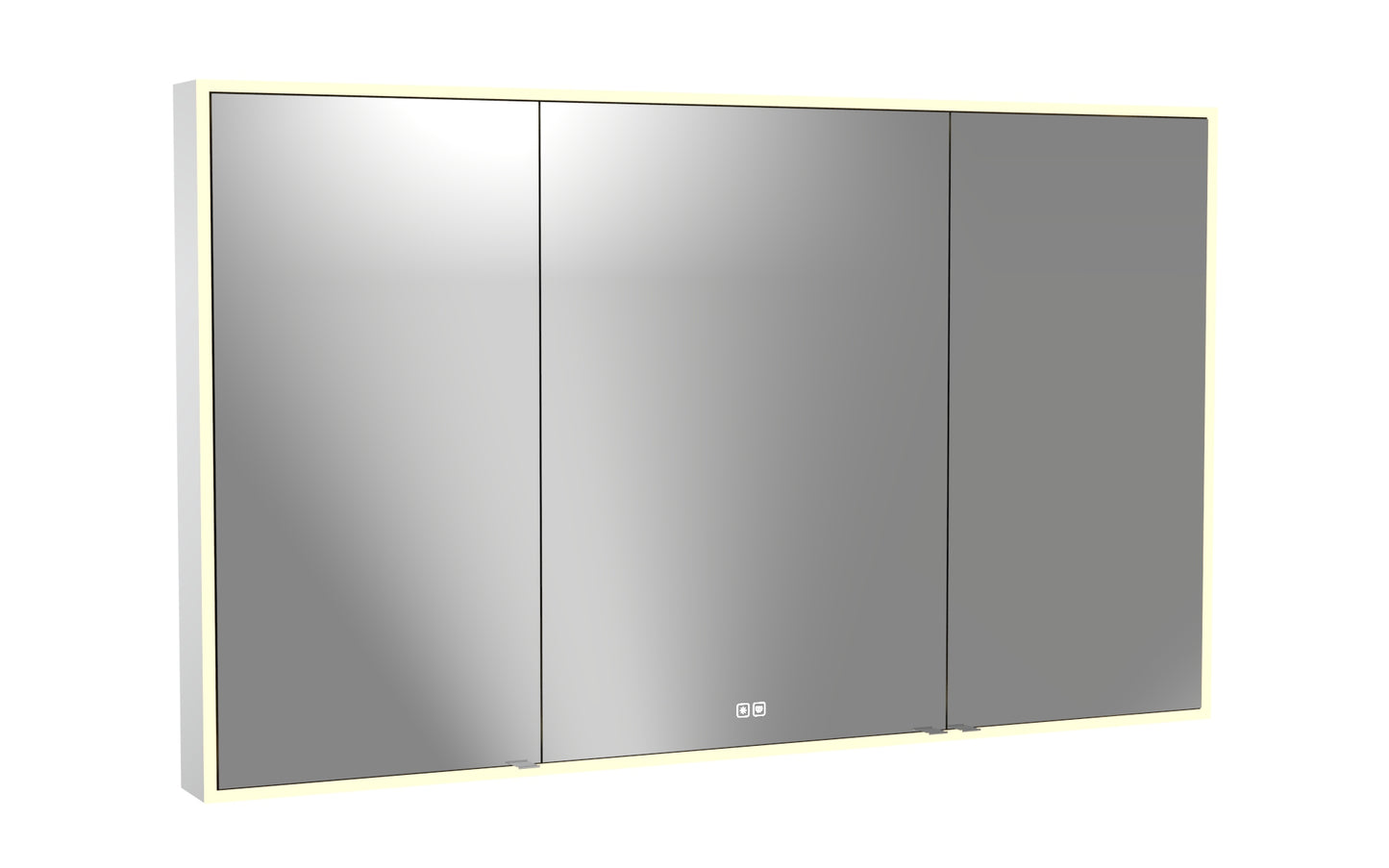 Vanguard Lighted Mirrored Cabinet, Surface Mount, 2700/3000/4000K Temperature, Deffoger, Dimmable, Three-direction Light Diffuser