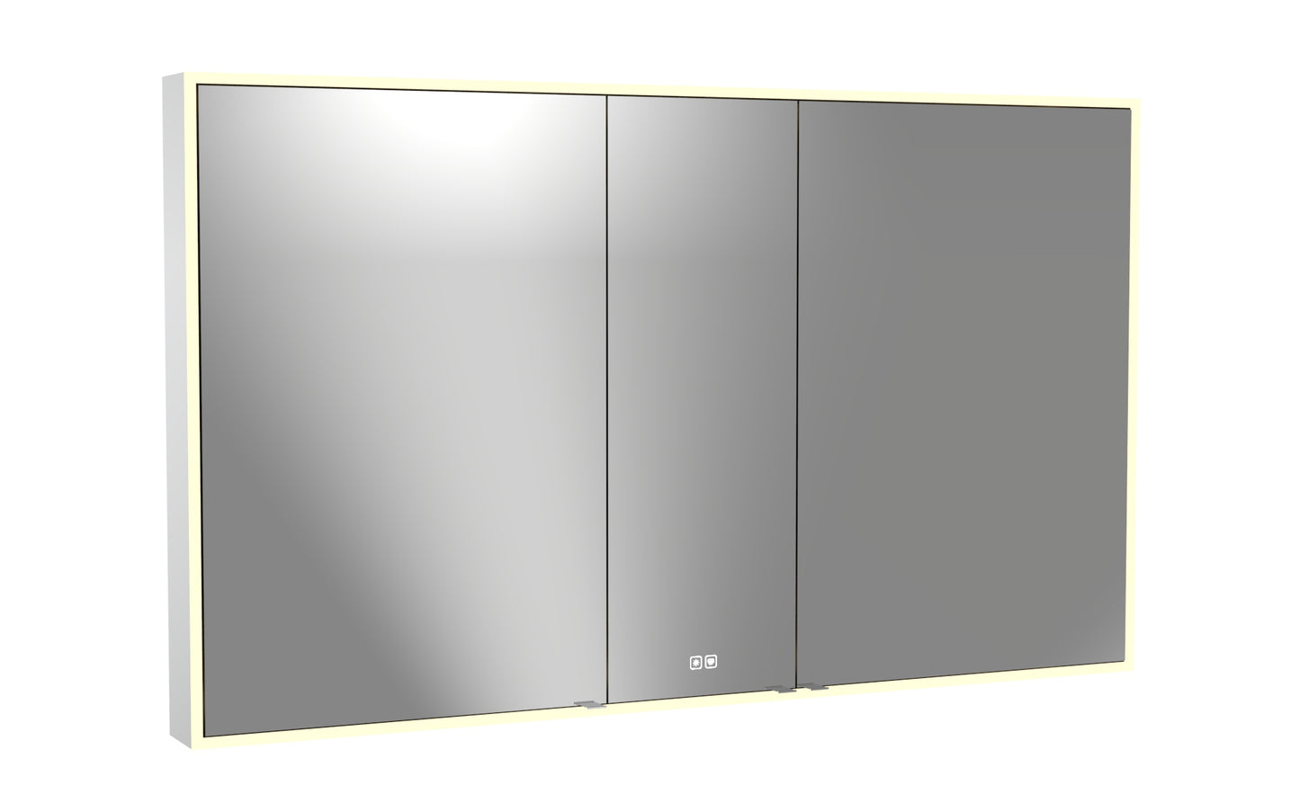 Vanguard Lighted Mirrored Cabinet, Surface Mount, 2700/3000/4000K Temperature, Deffoger, Dimmable, Three-direction Light Diffuser