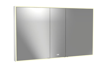 Vanguard Lighted Mirrored Cabinet, Surface Mount, 2700/3000/4000K Temperature, Deffoger, Dimmable, Three-direction Light Diffuser
