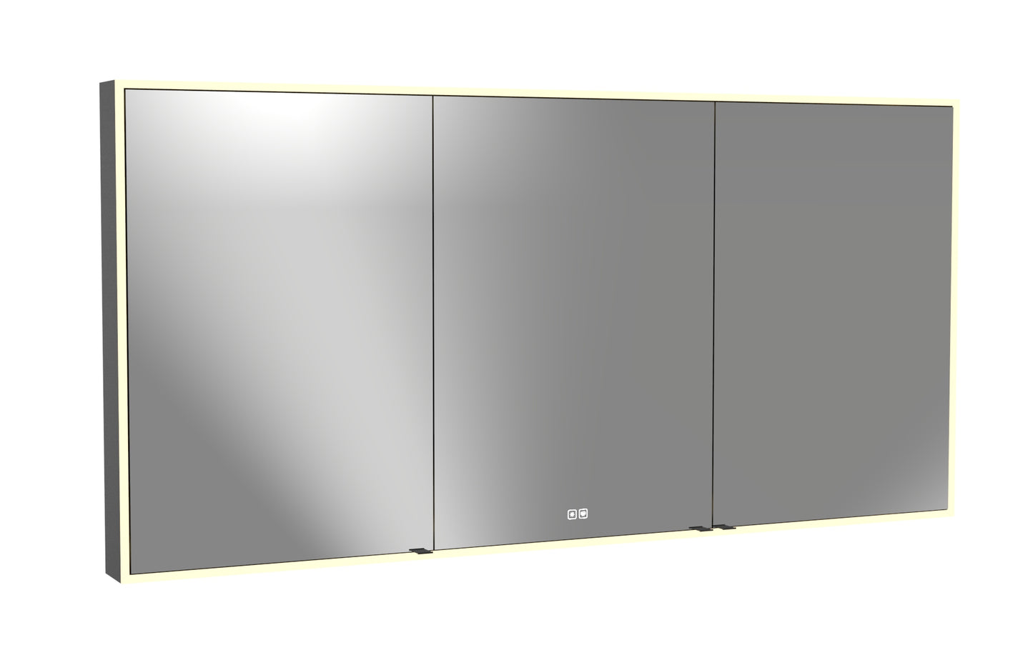 Vanguard Lighted Mirrored Cabinet, Surface Mount, 2700/3000/4000K Temperature, Deffoger, Dimmable, Three-direction Light Diffuser