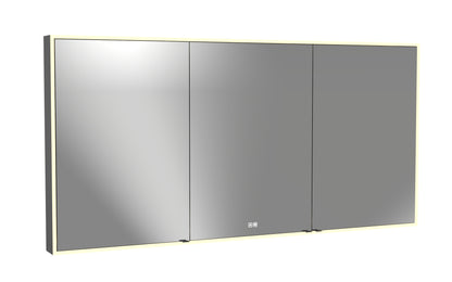 Vanguard Lighted Mirrored Cabinet, Surface Mount, 2700/3000/4000K Temperature, Deffoger, Dimmable, Three-direction Light Diffuser
