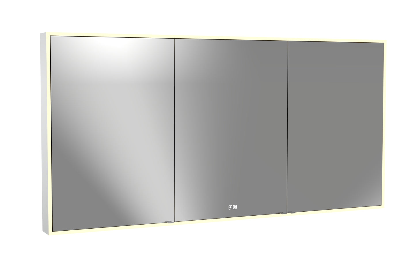 Vanguard Lighted Mirrored Cabinet, Surface Mount, 2700/3000/4000K Temperature, Deffoger, Dimmable, Three-direction Light Diffuser