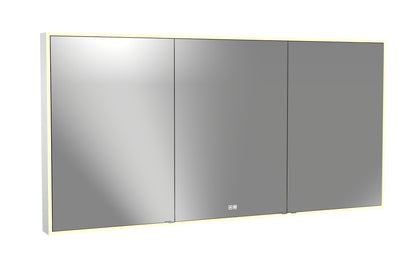 Vanguard Lighted Mirrored Cabinet, Surface Mount, 2700/3000/4000K Temperature, Deffoger, Dimmable, Three-direction Light Diffuser