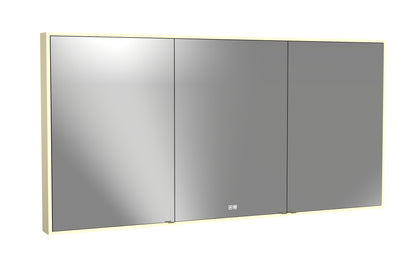 Vanguard Lighted Mirrored Cabinet, Surface Mount, 2700/3000/4000K Temperature, Deffoger, Dimmable, Three-direction Light Diffuser