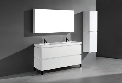 Metro 60D" Free Standing Vanity Cabinet