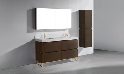 Metro 60D" Free Standing Vanity Cabinet